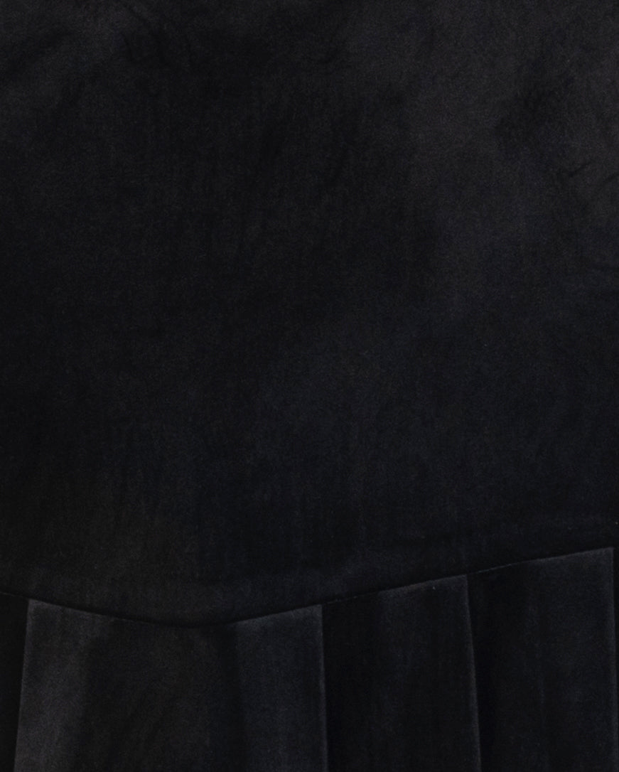 Velour V Waist Pleat Jumper