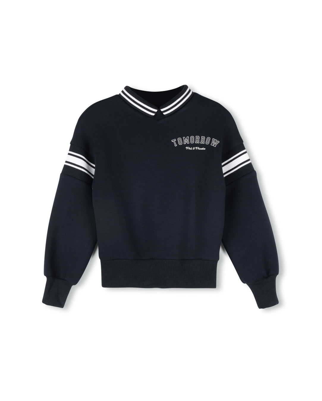 Tomorrow Print Collared Sweatshirt