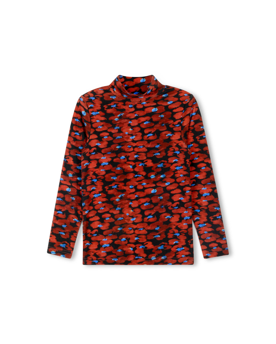 Stretch Floral Turtleneck