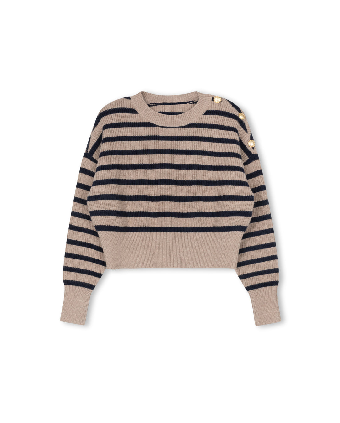 Striped Cotton Knit Sweater