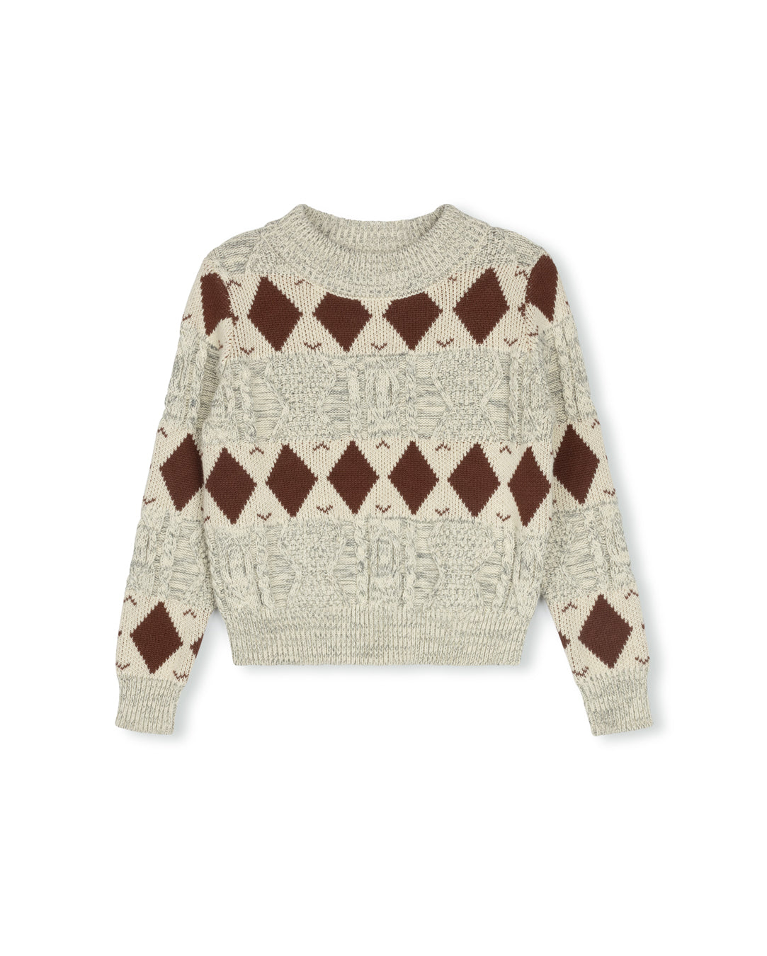 Multi Cable Color Knit Sweater