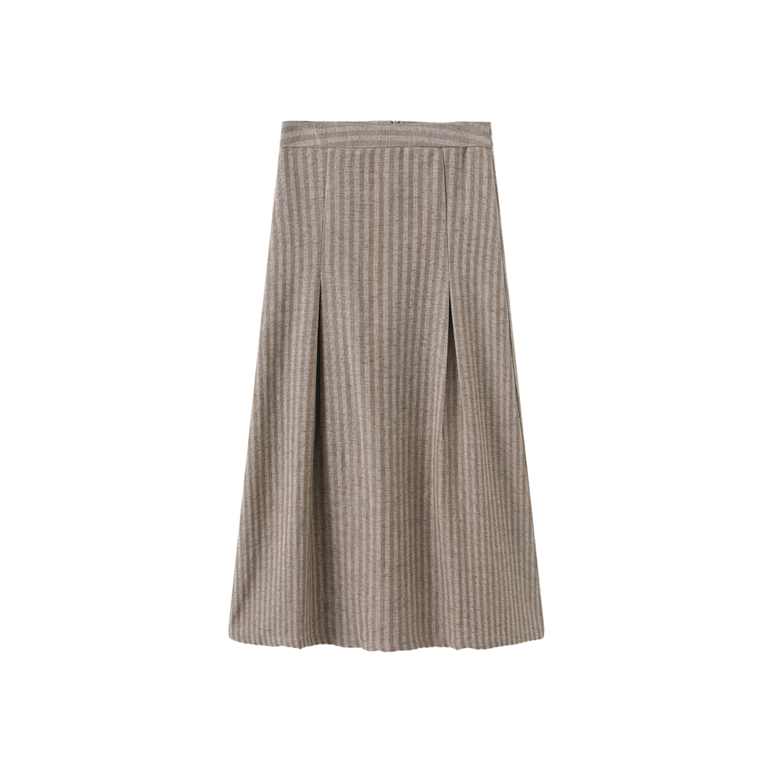 Pinstripe Pleated Skirt