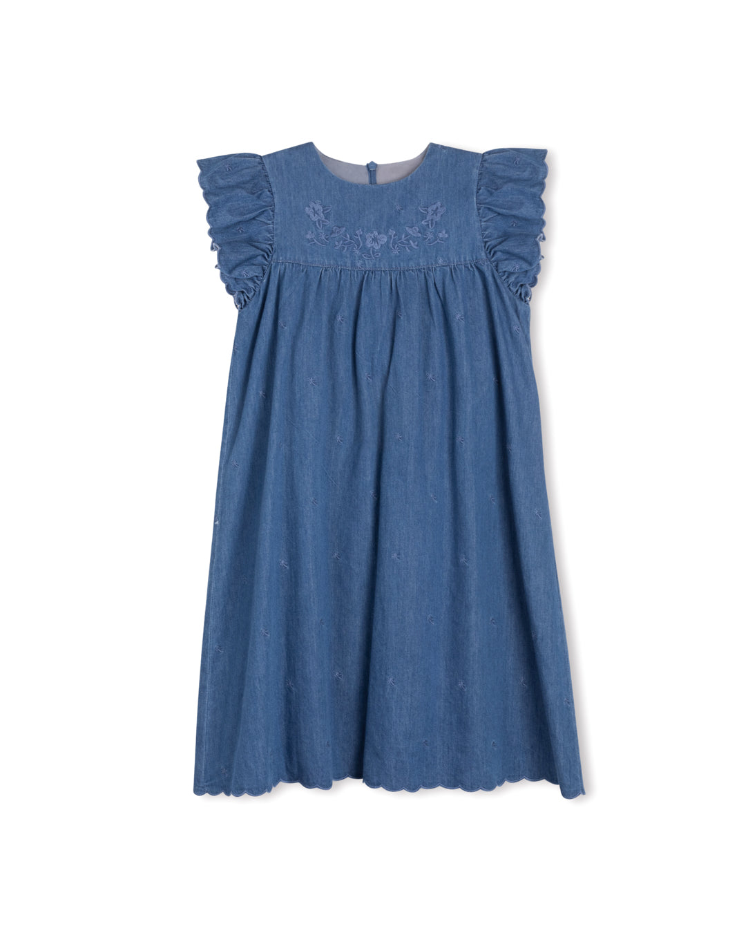 Willow Denim Embroidered Dress