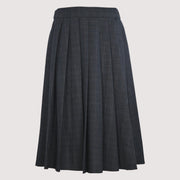 Plaid Heathered Pleated Skirt