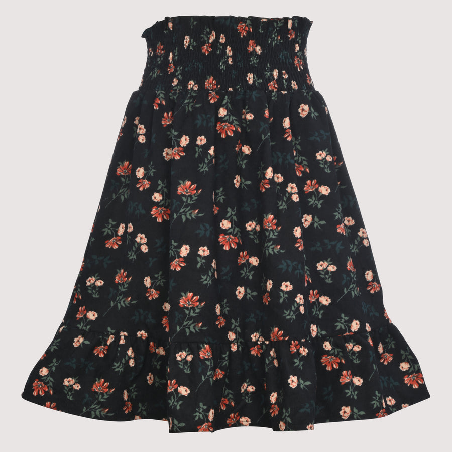 Corduroy Fall Floral Skirt