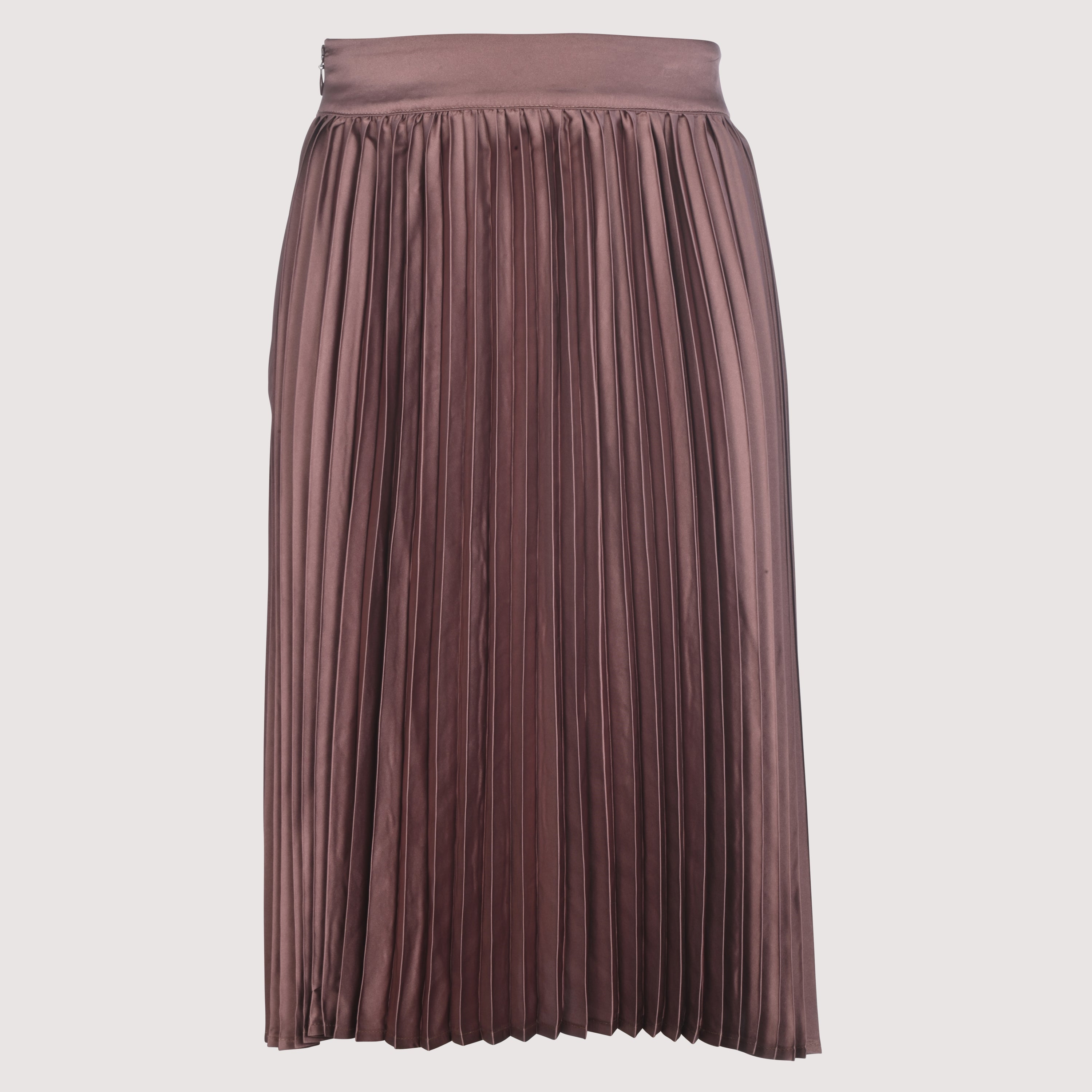 Silk Pleated Midi Skirt