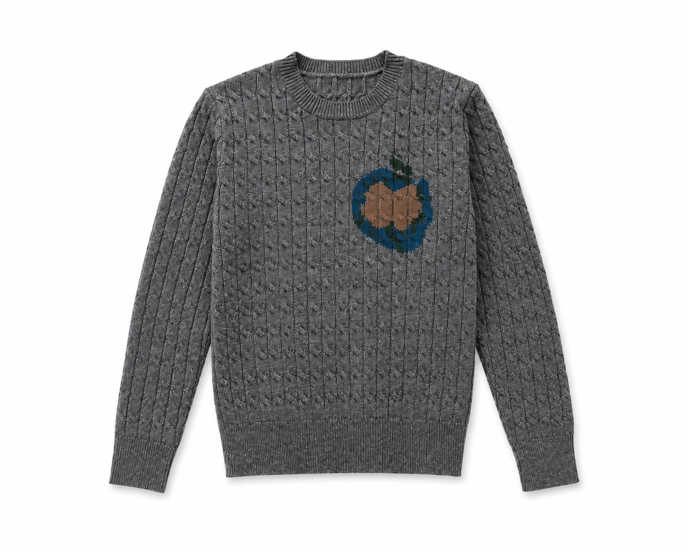 Flower Cable Knit Sweater