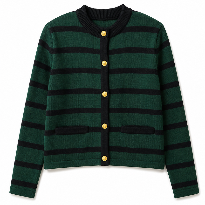 Stripe Boxy Cardigan