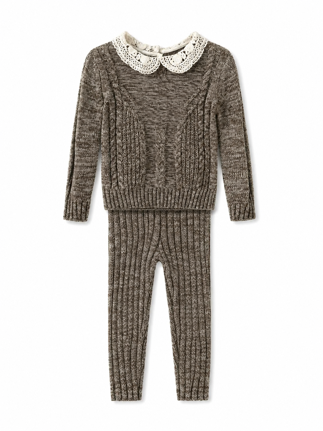 Hilton Marled Knit Bow Sweater Set