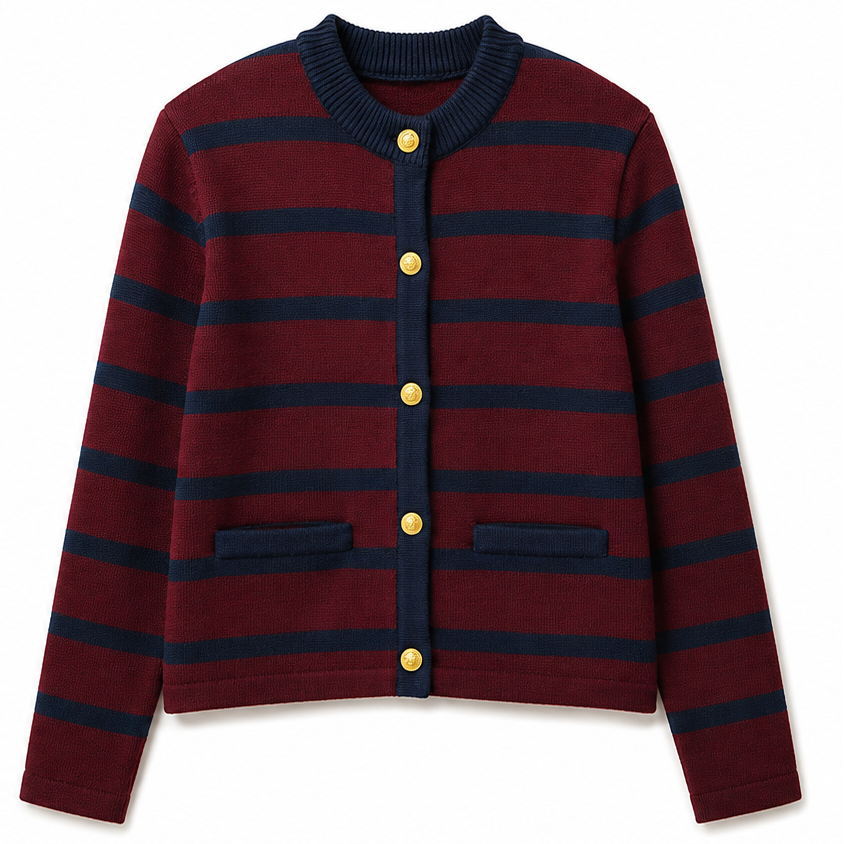Stripe Boxy Cardigan