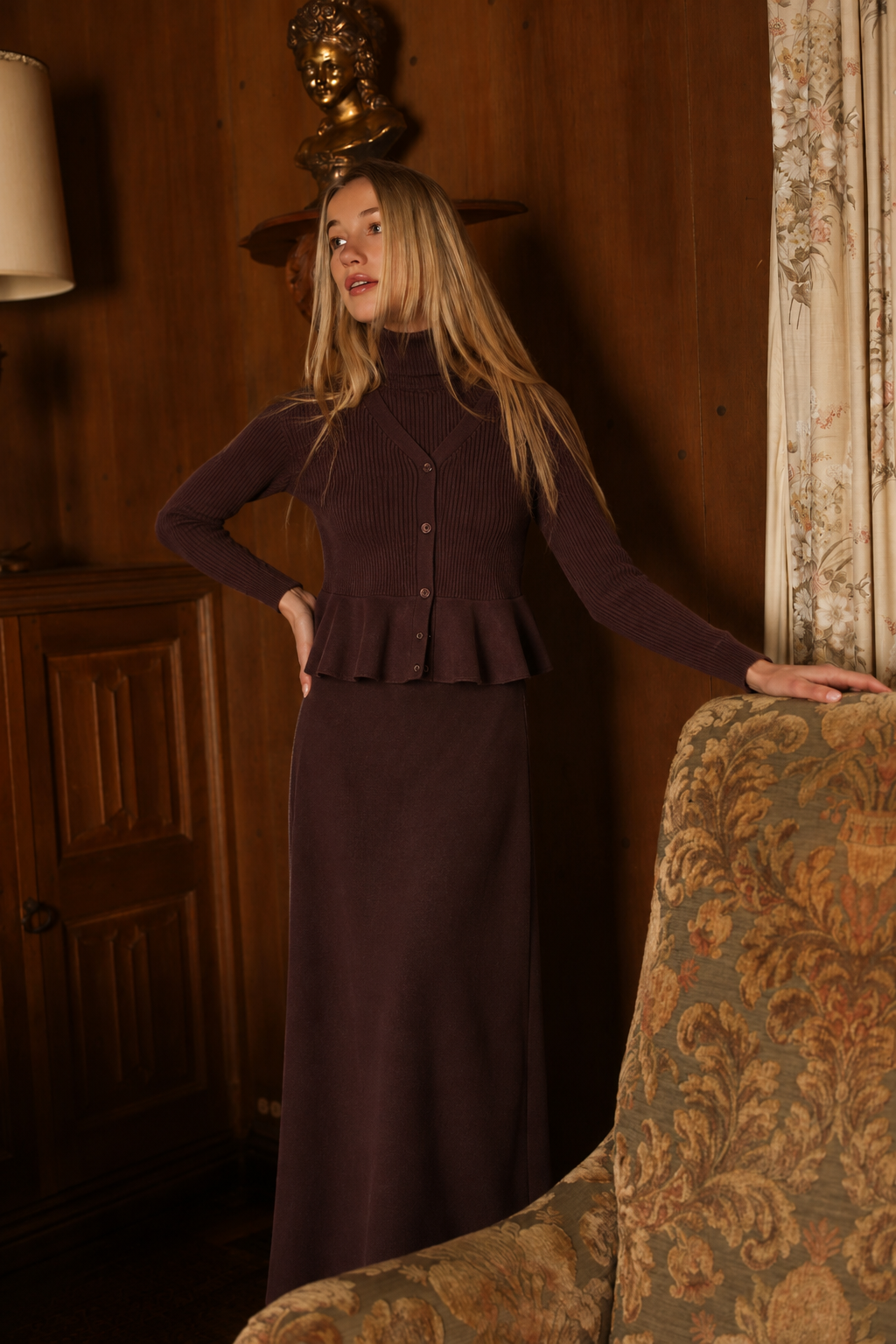Redo Wool A-Line Skirt