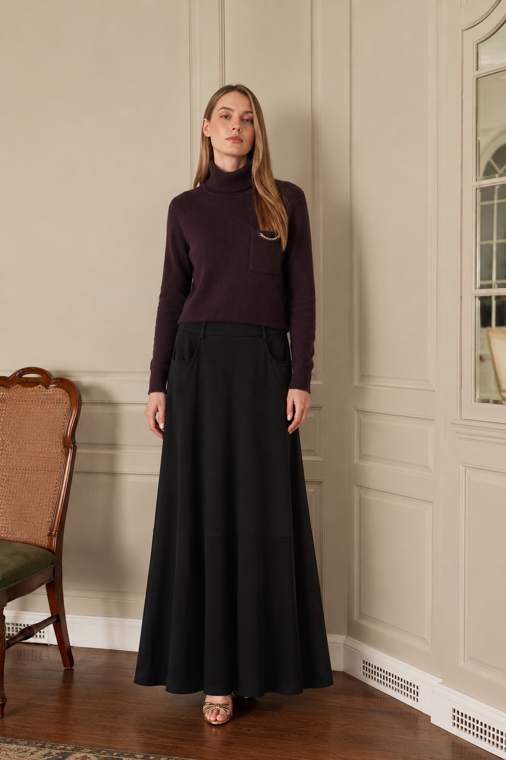 Ponti Seam Detailed Skirt