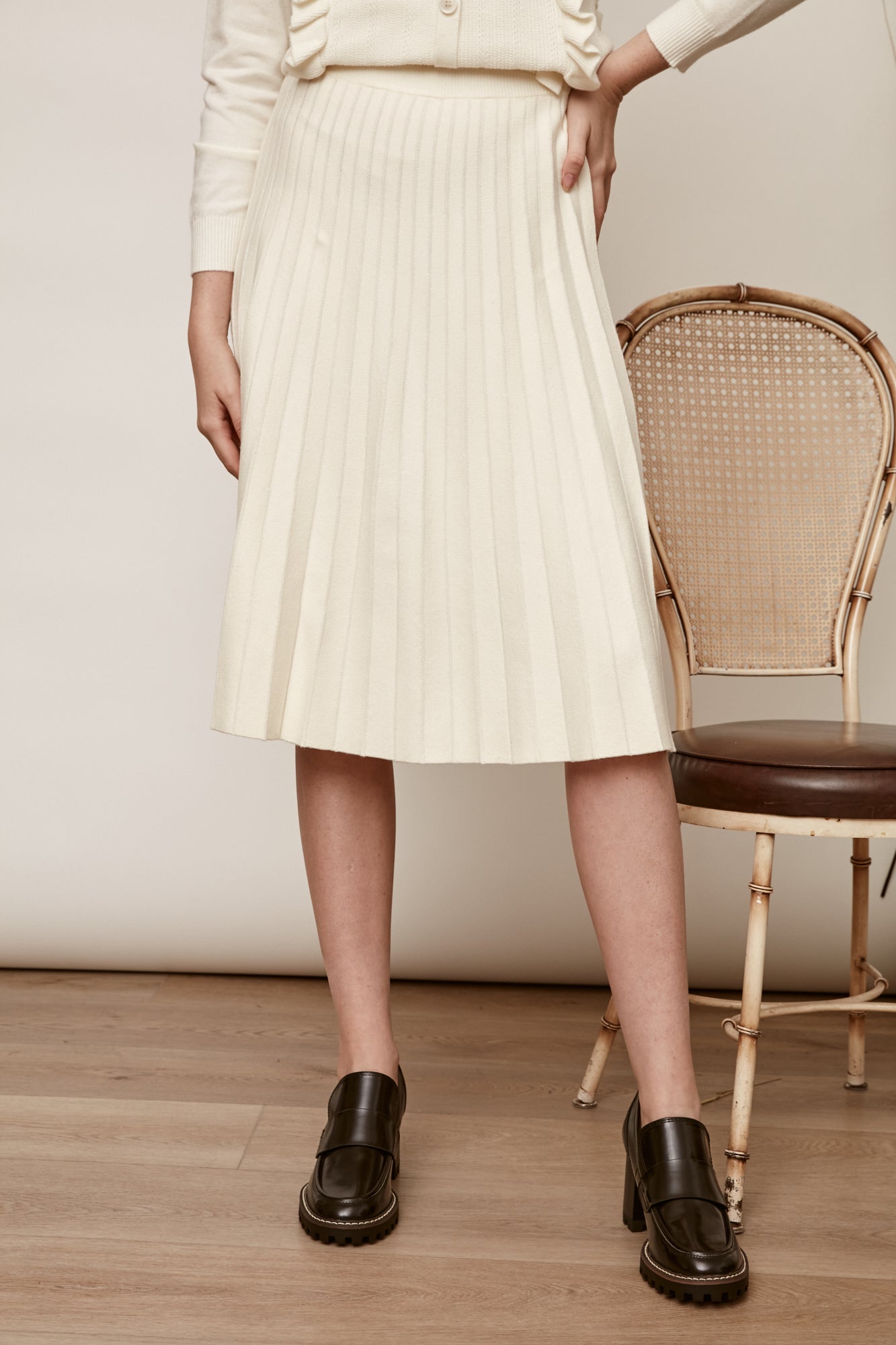 Legacy Sunray Pleated Knit Skirt