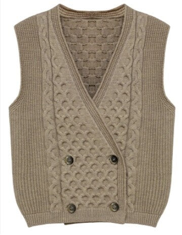 Metro - Cable Knit Wrap Vest