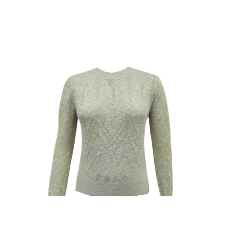 Pointelle Shimmered Knit Sweater