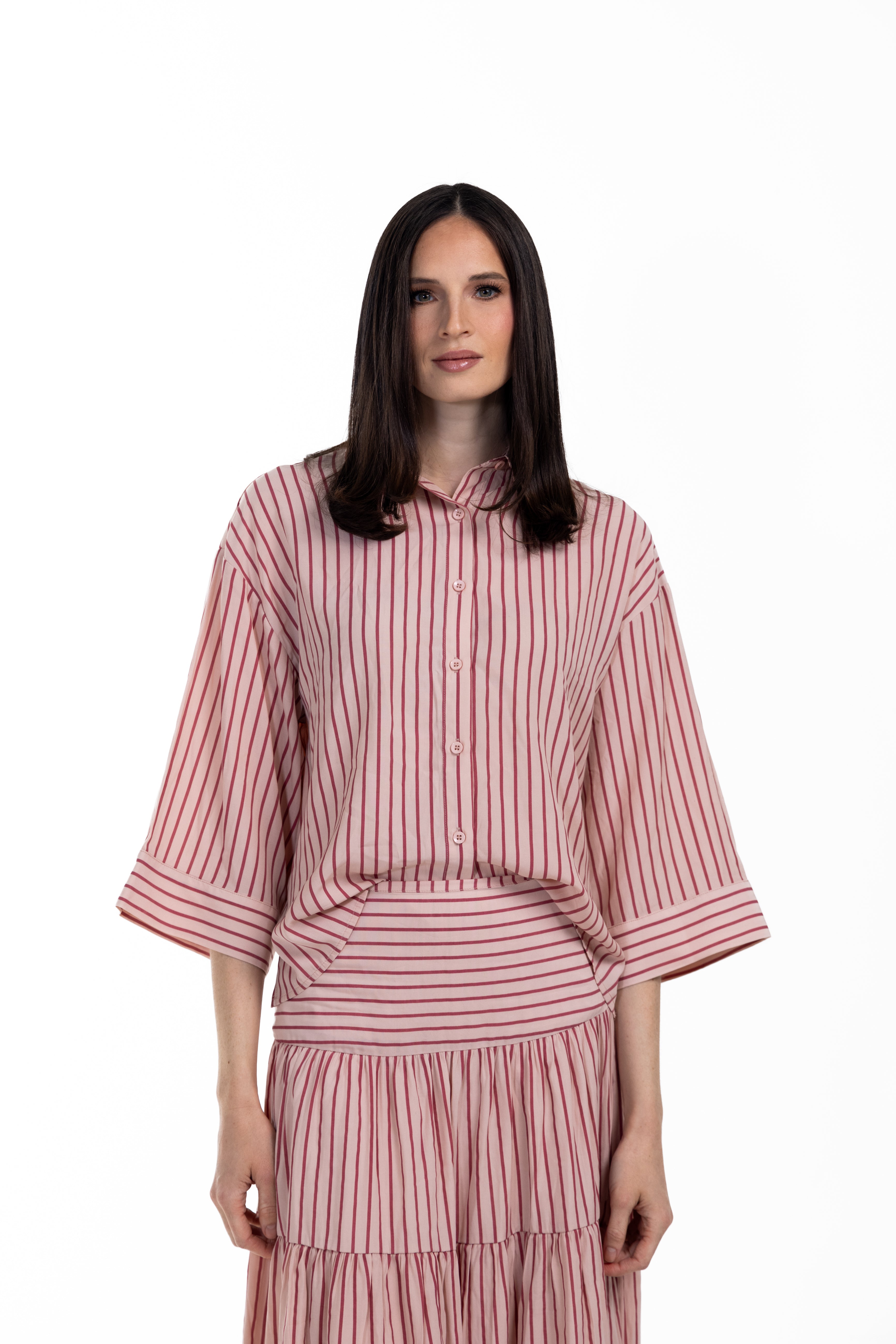 Addie Poplin Stripe Blouse