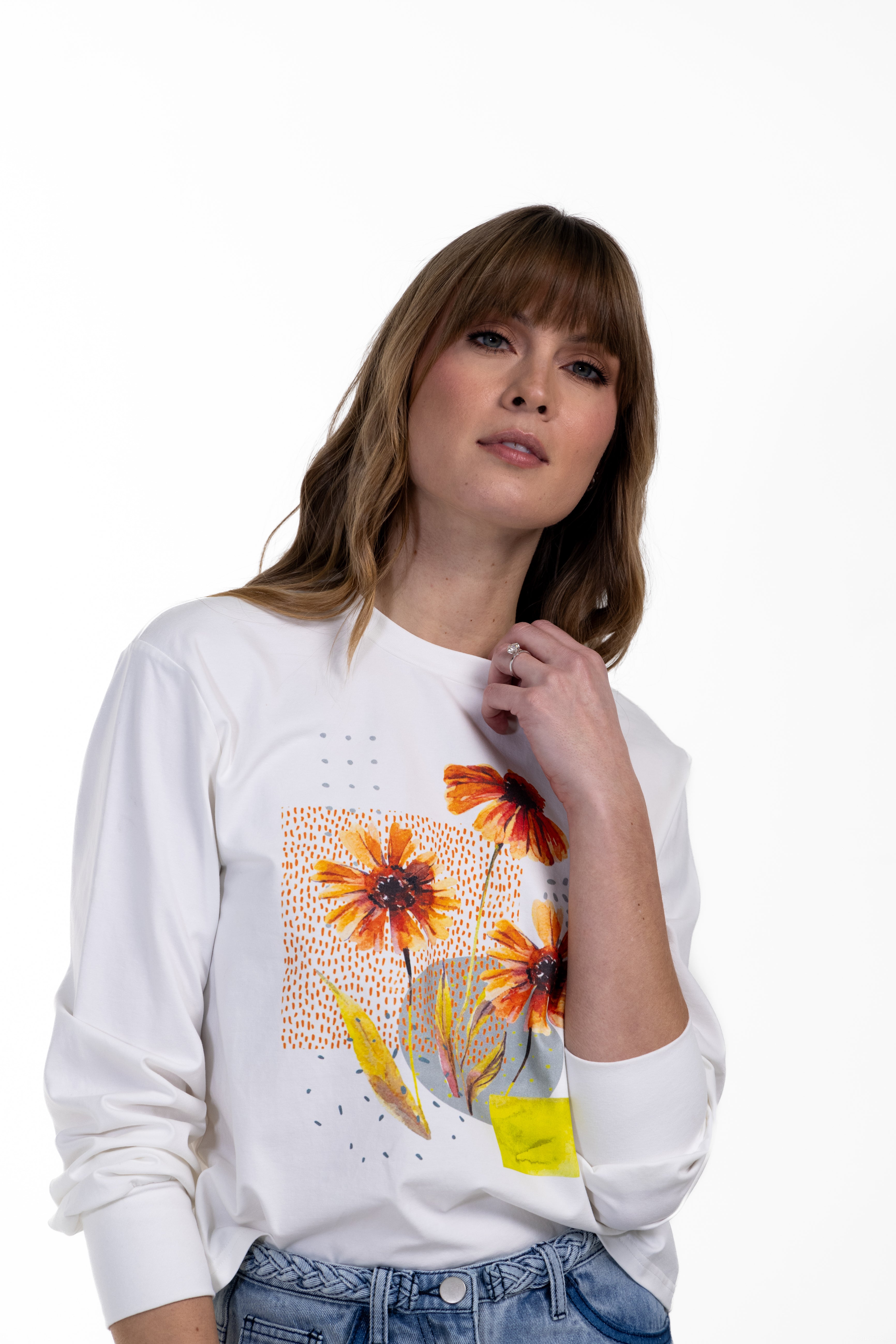 Flower Print On Tee