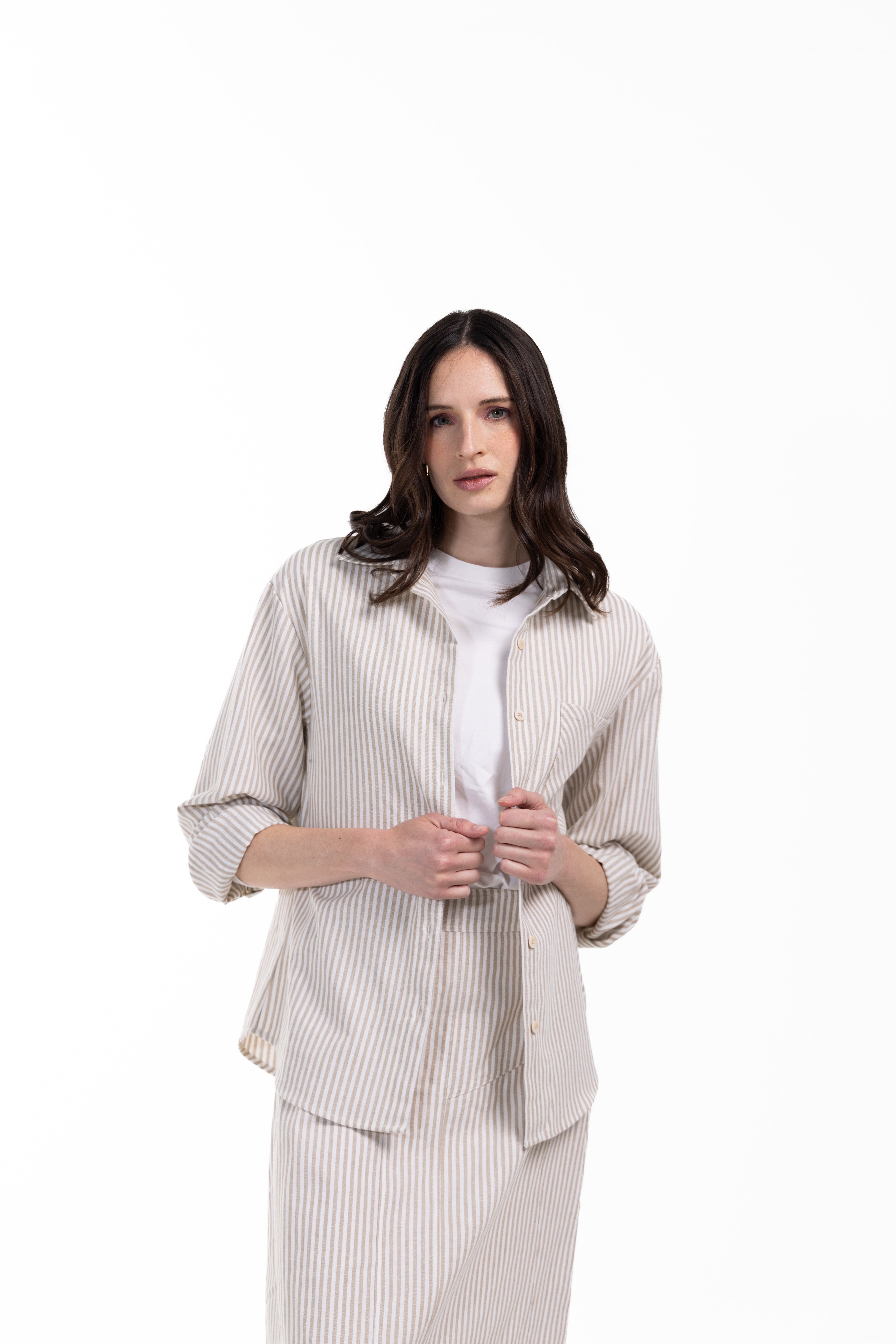 Stripe Linen Blouse