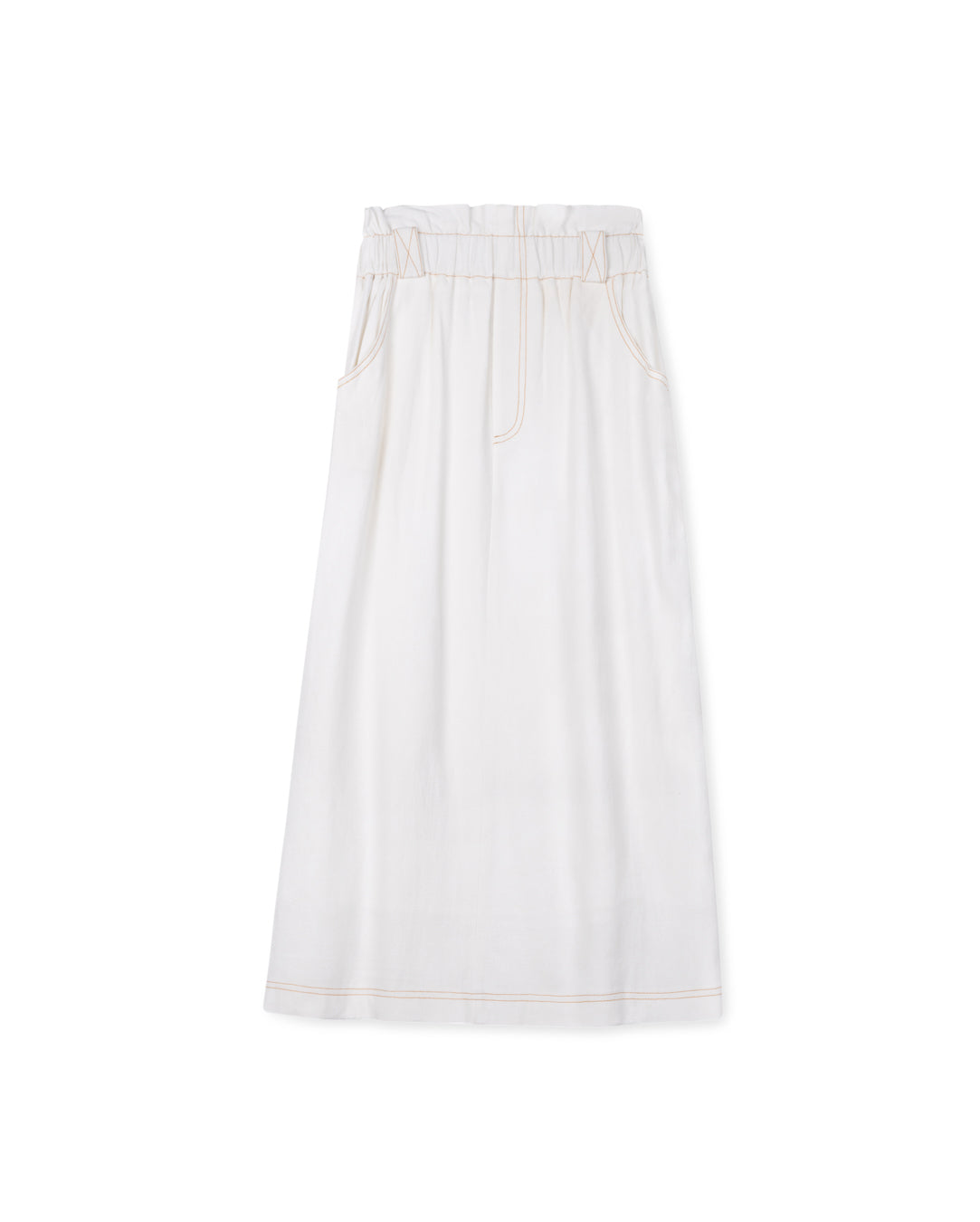 Linen Fly Front  Skirt