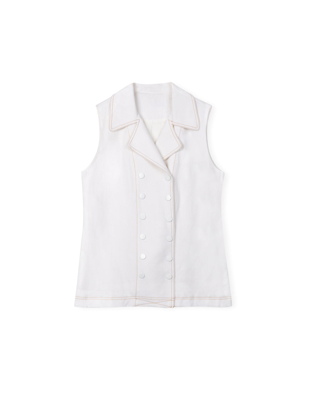 Linen Sleeveless Jacket