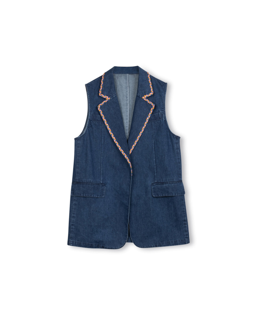 Trimmed Lapel Vest