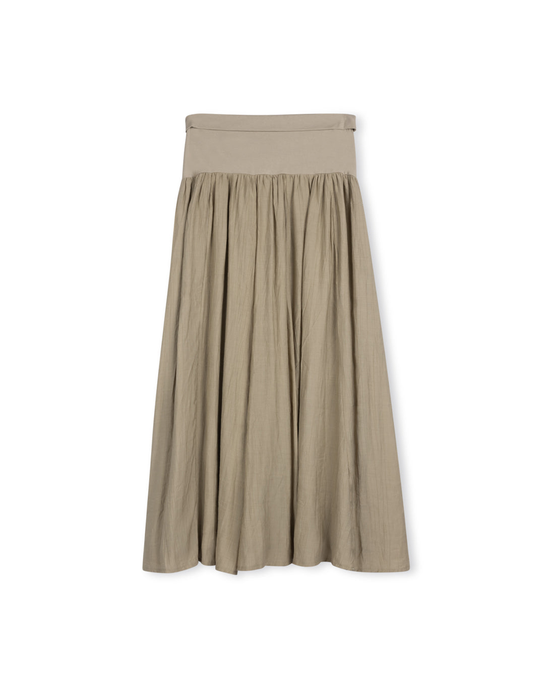 Cotton Waisted Flowy Maxi Skirt