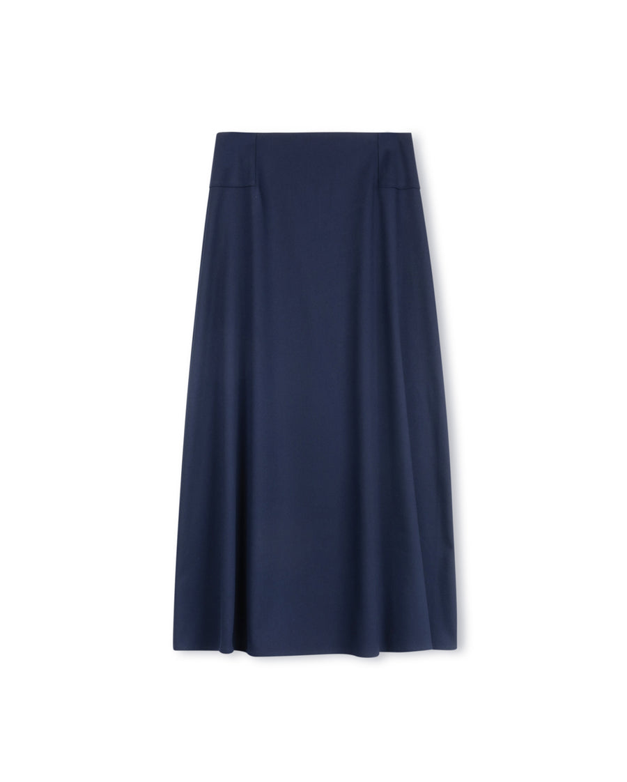 A-Line Waisted Maxi Skirt