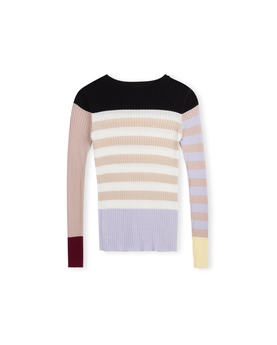 Striped Knit Multi Color Top