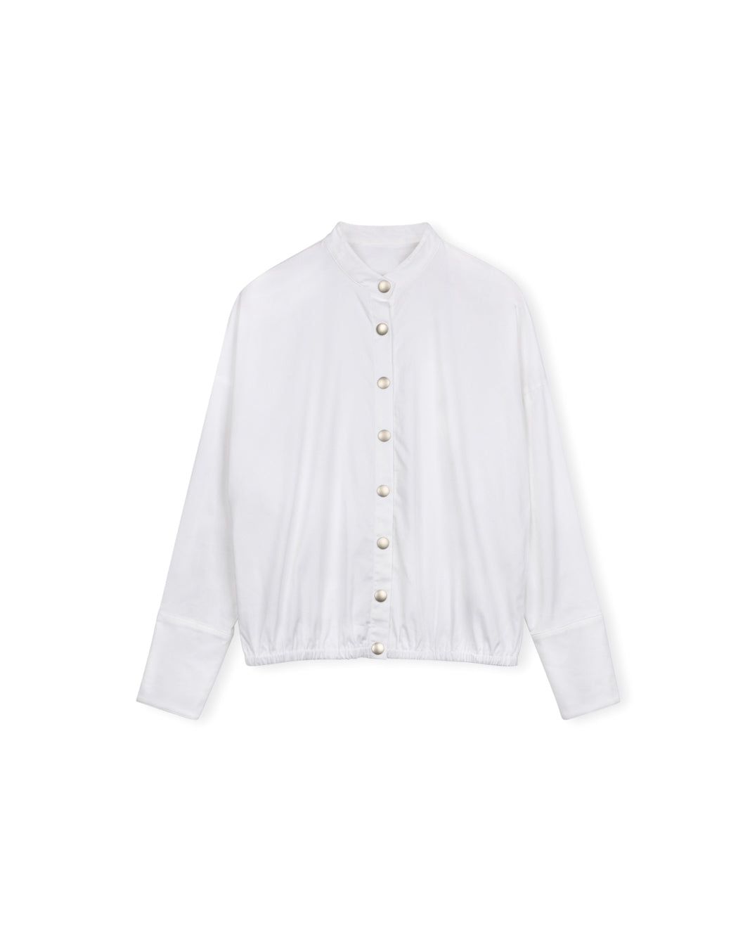 Poplin Large Button Detailed Blouse