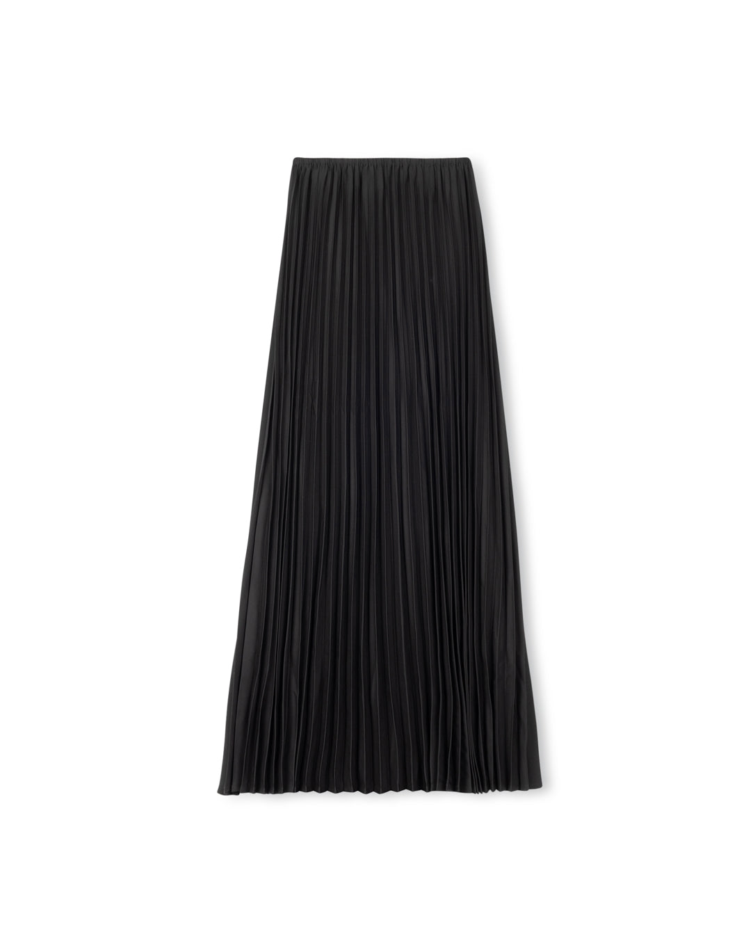 Pleated Elastic Waisted Maxi Skirt