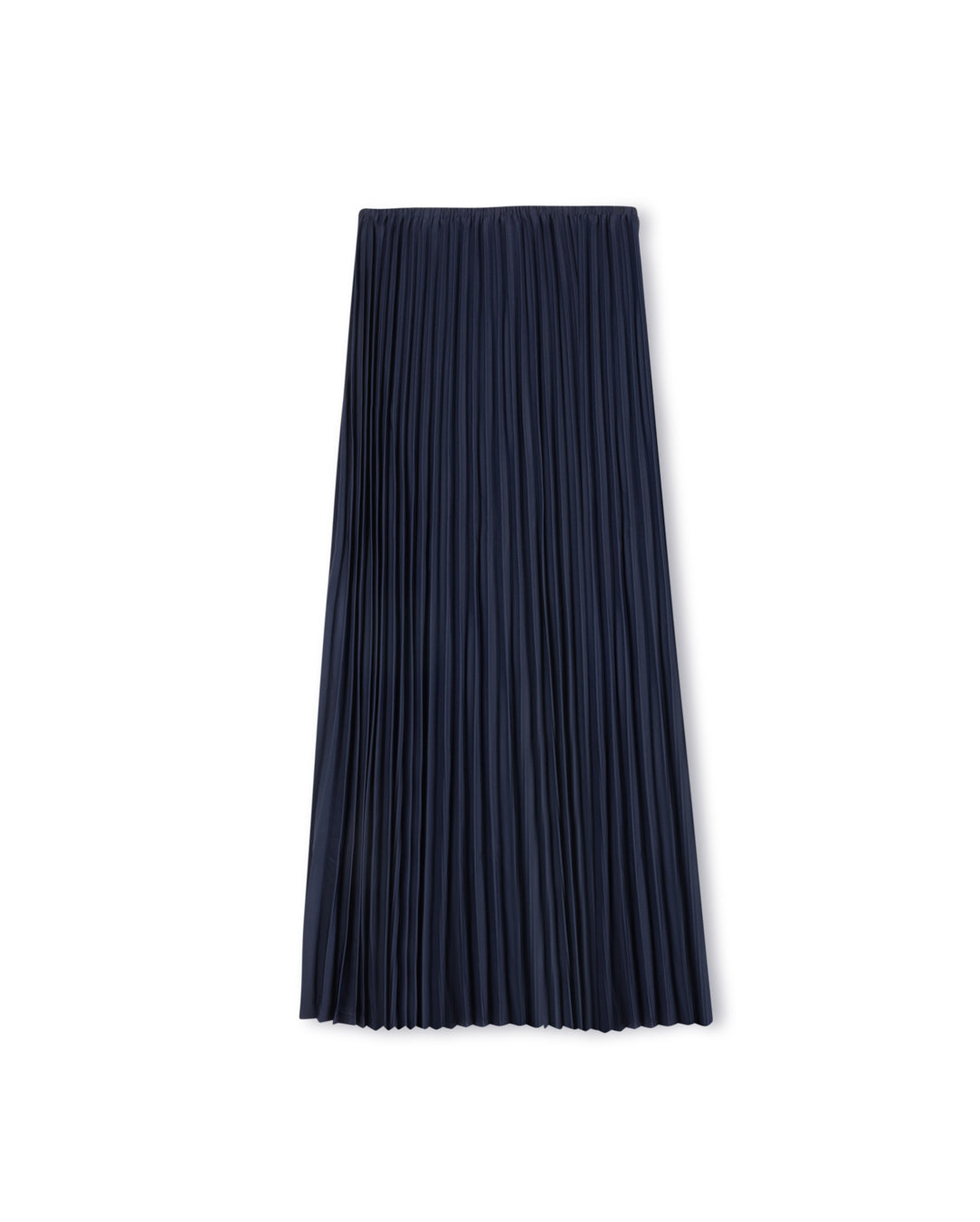 Pleated Elastic Waisted Maxi Skirt