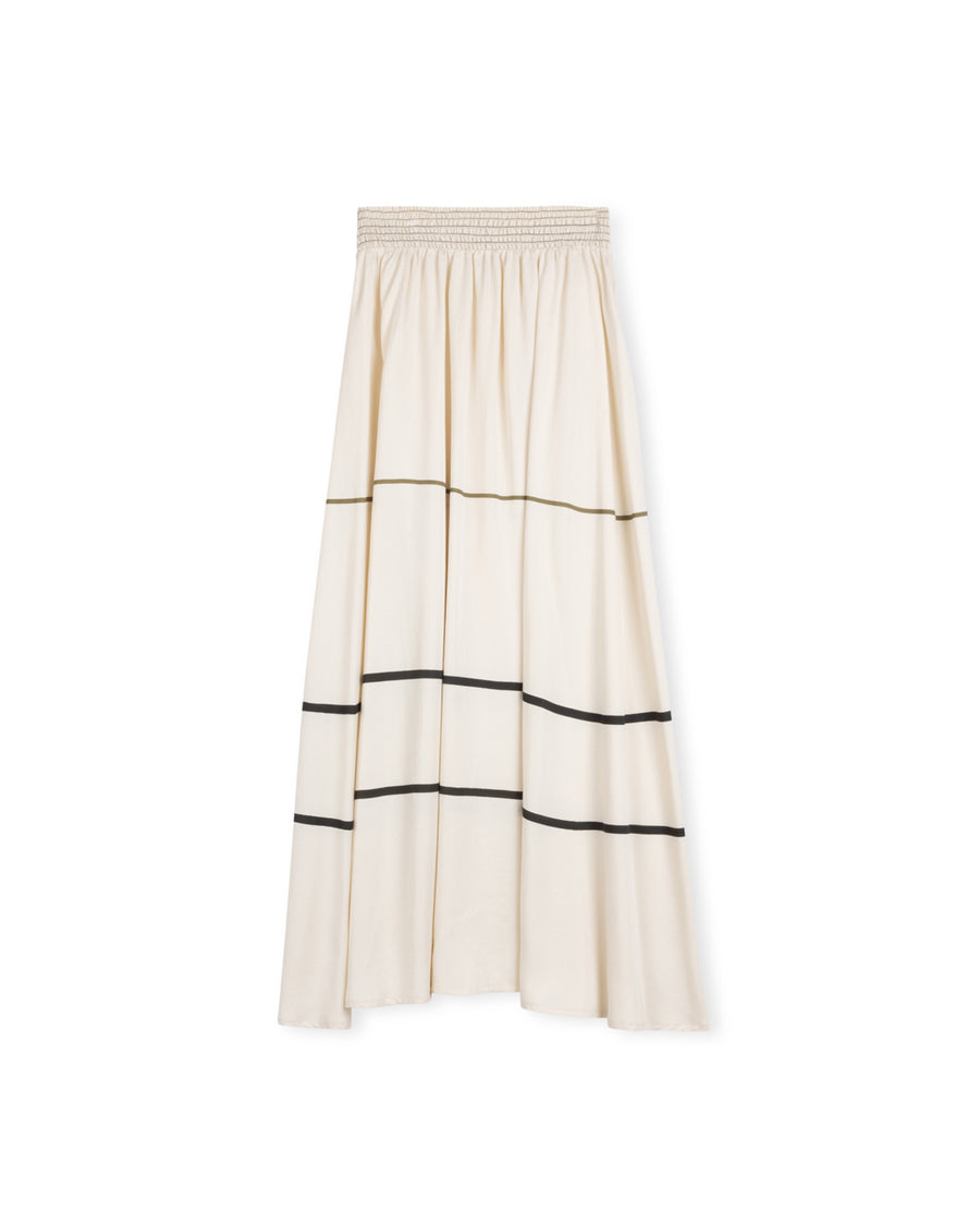 Thin Stripe Detailed Maxi Skirt