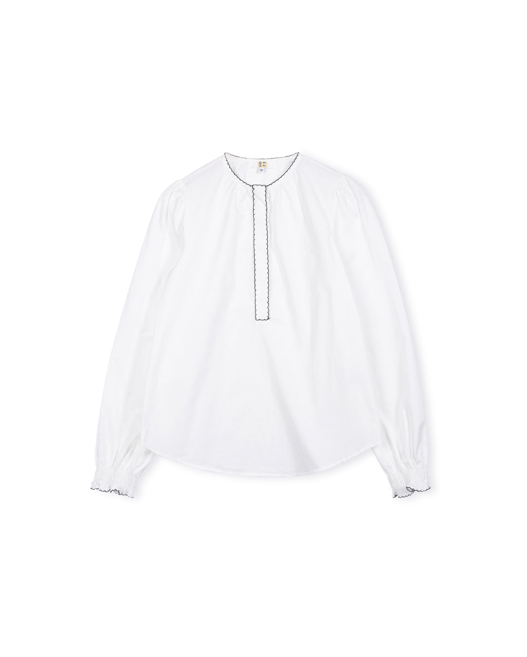 Poplin Edged Detailed Top