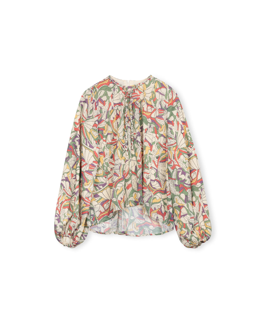 Varick Printed Balloon Sleeves Blouse