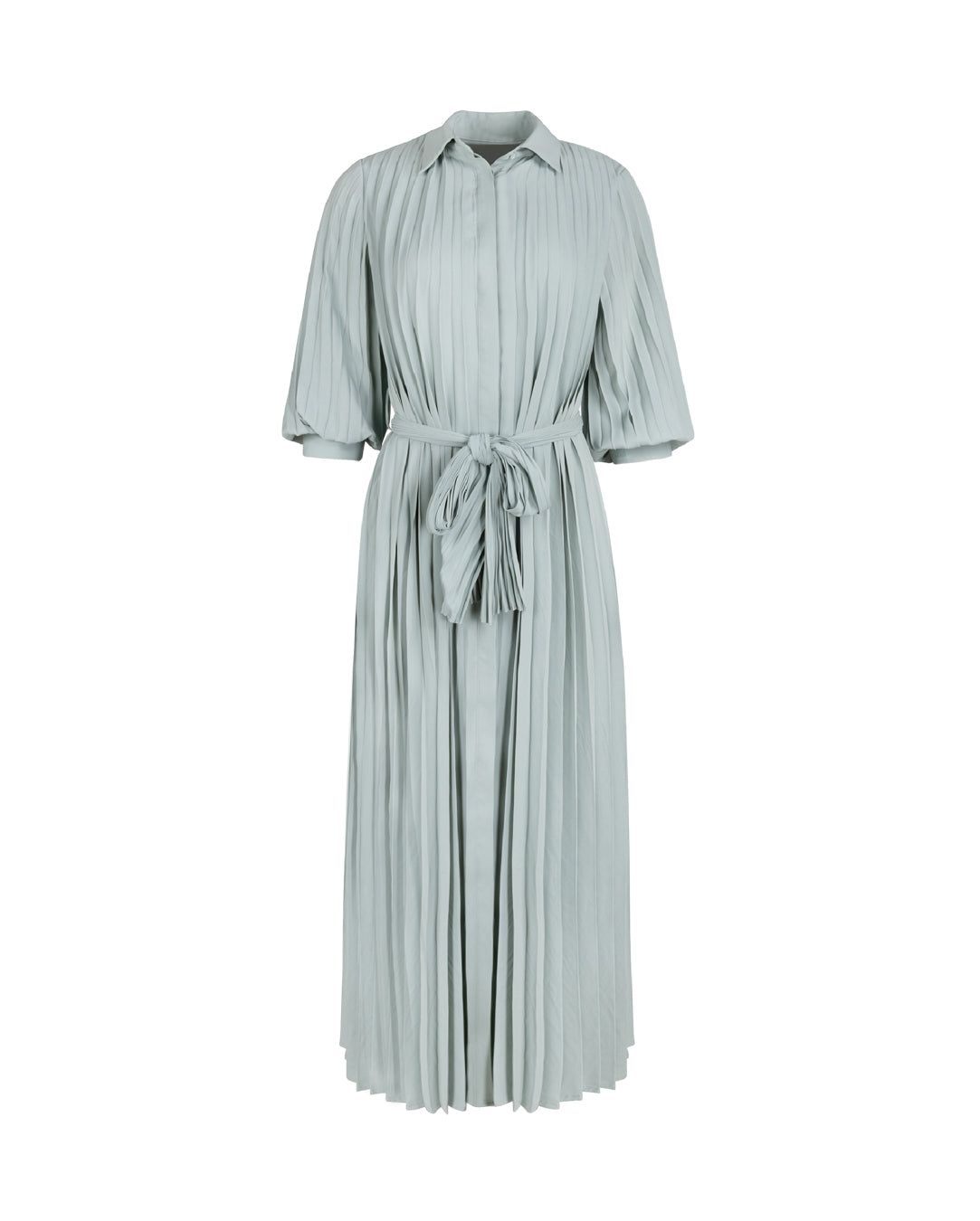 Pleated Belt Detail Dress