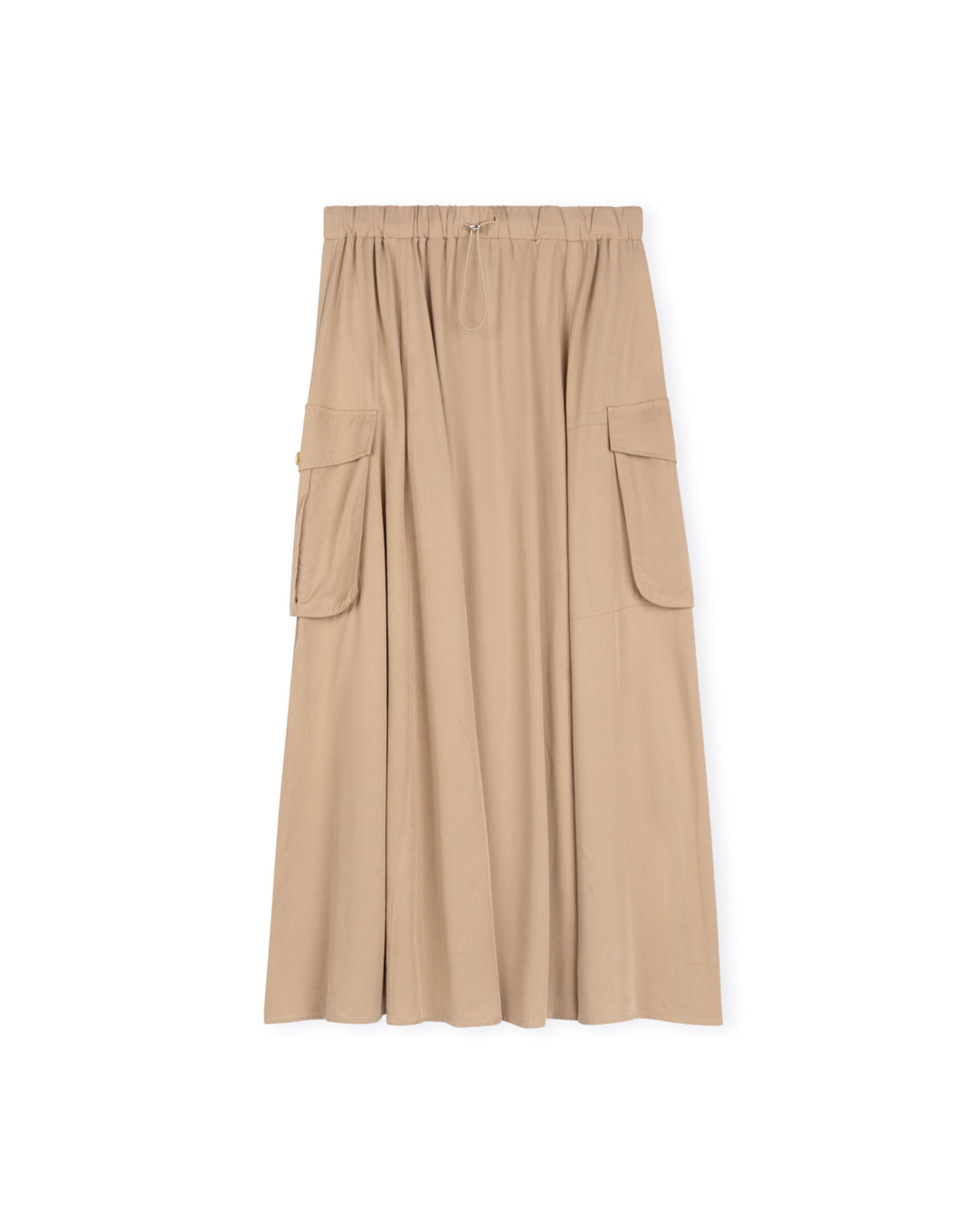 Toggle Waisted Pocket Detail Maxi Skirt