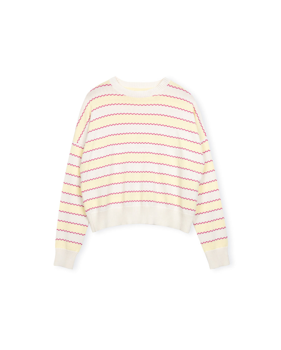 Colorful Striped Knit Crew Neck