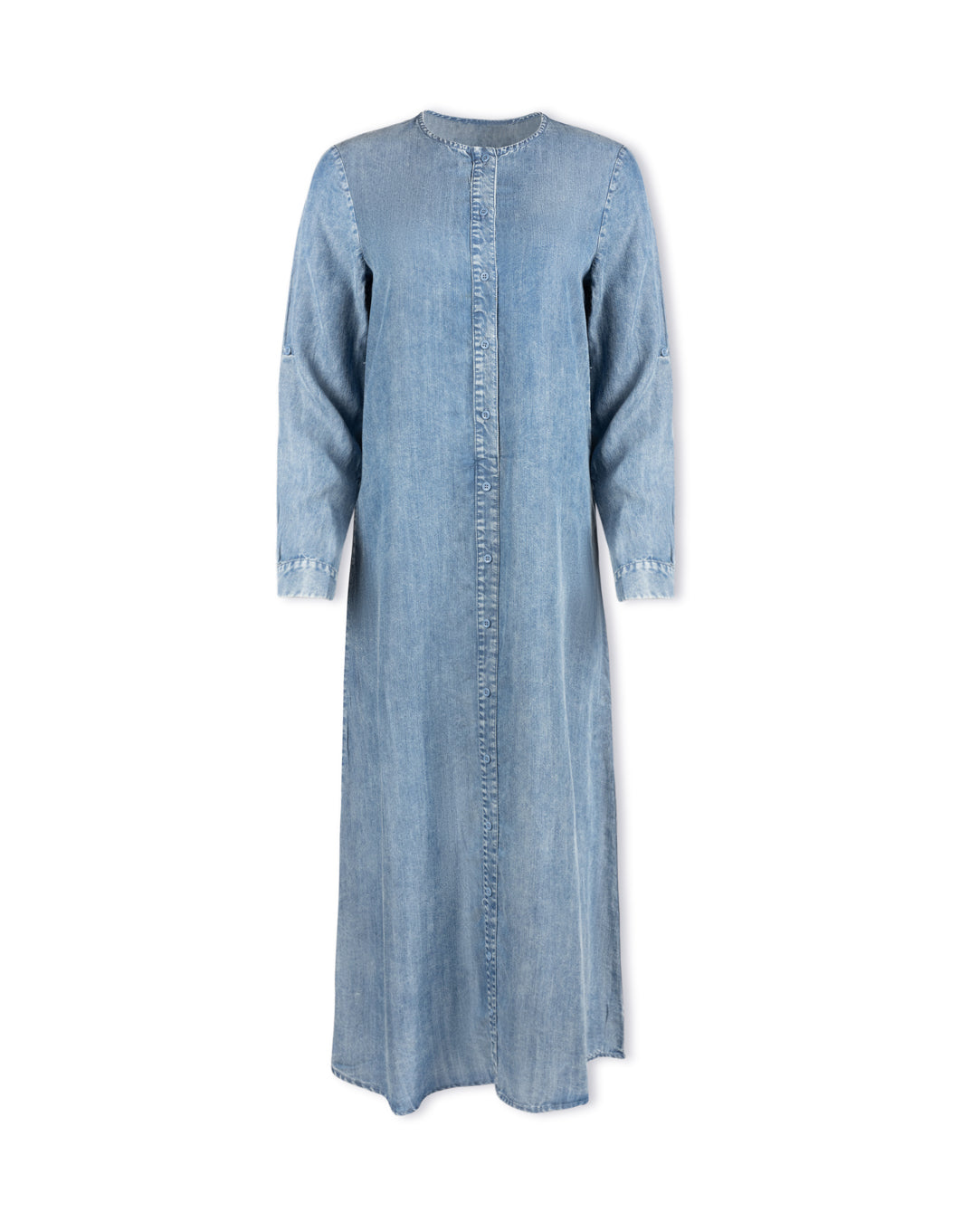 Denim Button Down Maxi  Dress