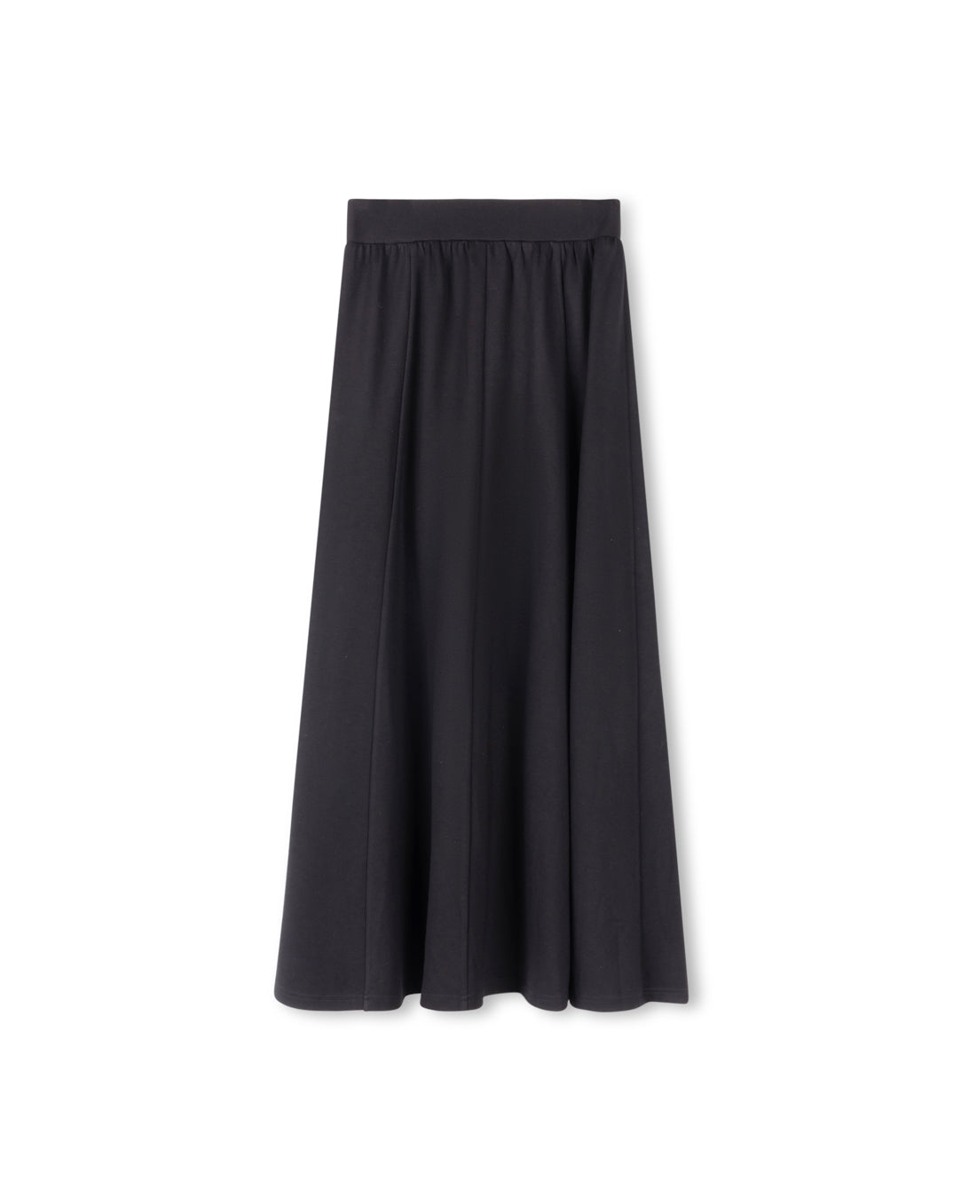 Slate Stretch Cotton Maxi Skirt Black Xs