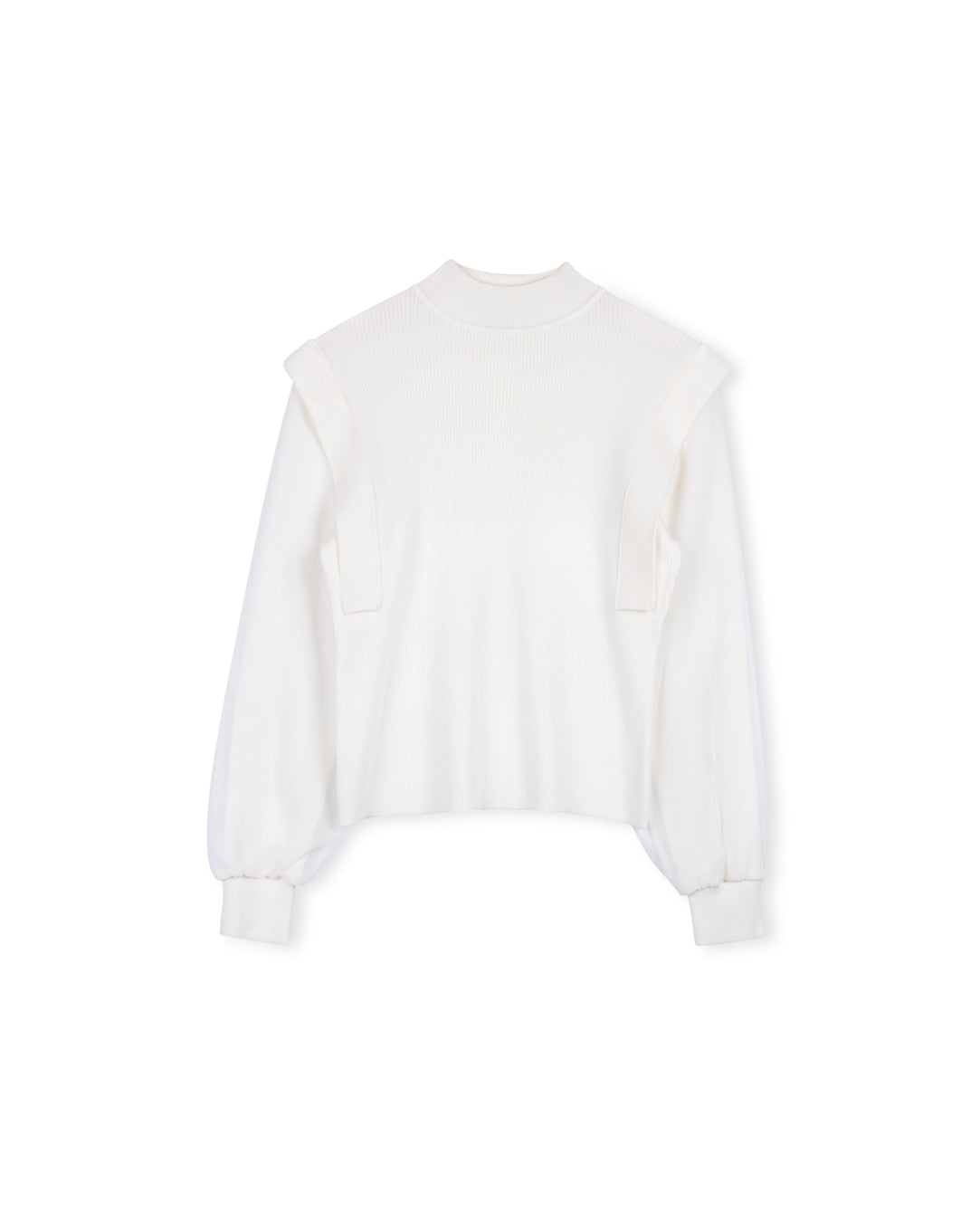 Chiffon Sleeve Detail Knit Top