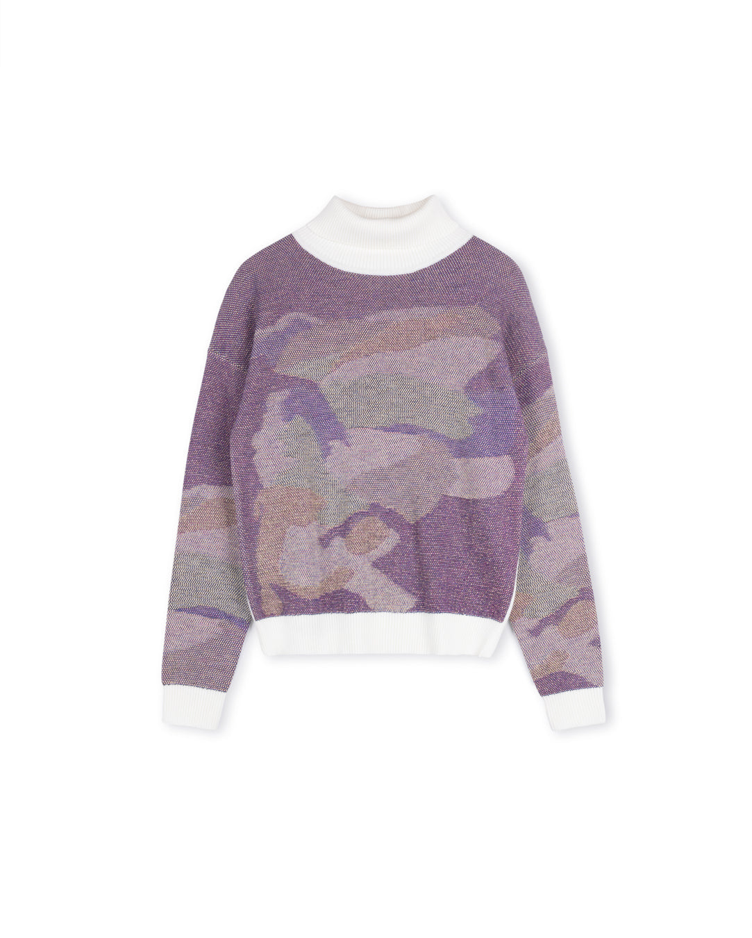 Turtleneck Print Sweater