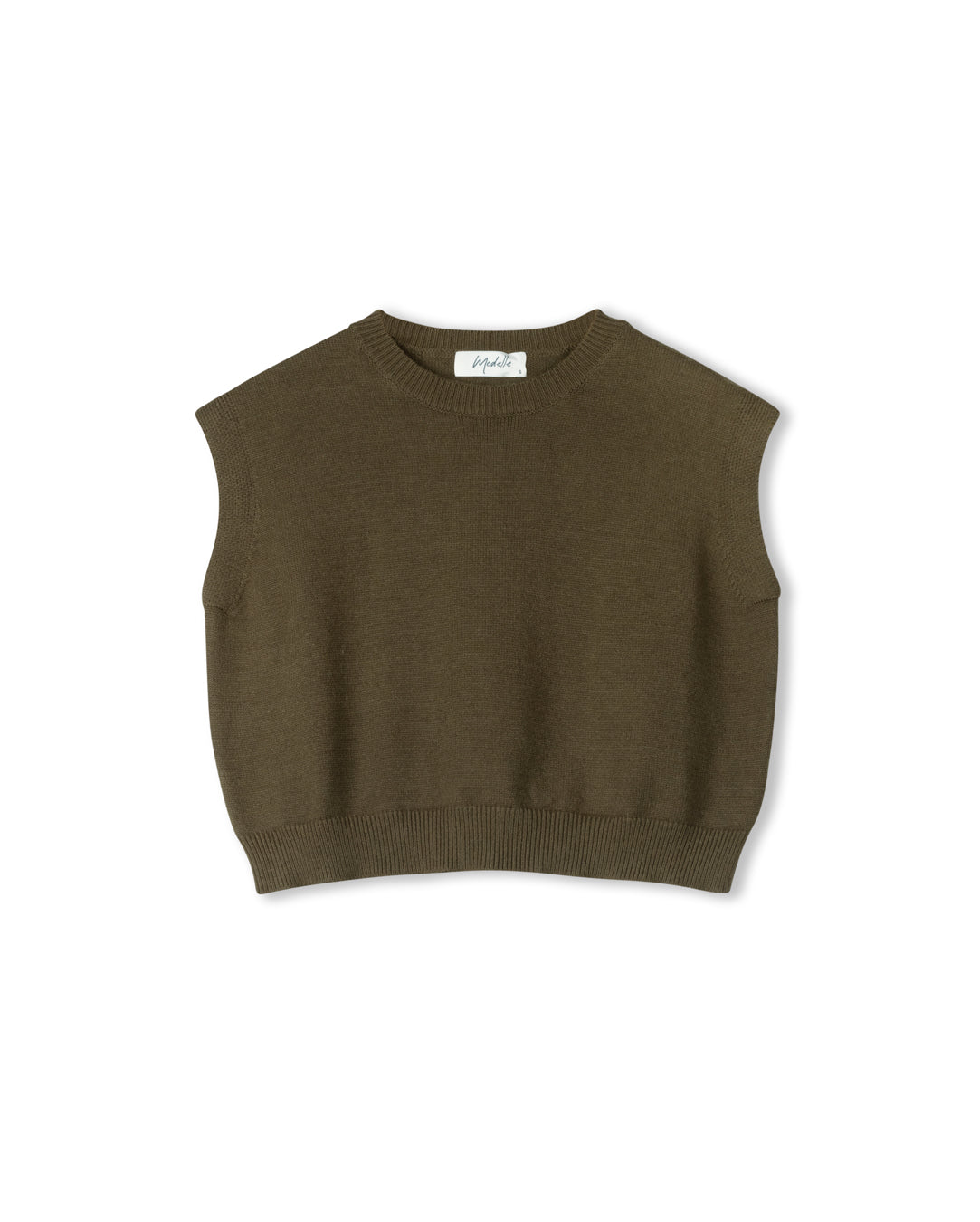 Crew Neck Knit Vest