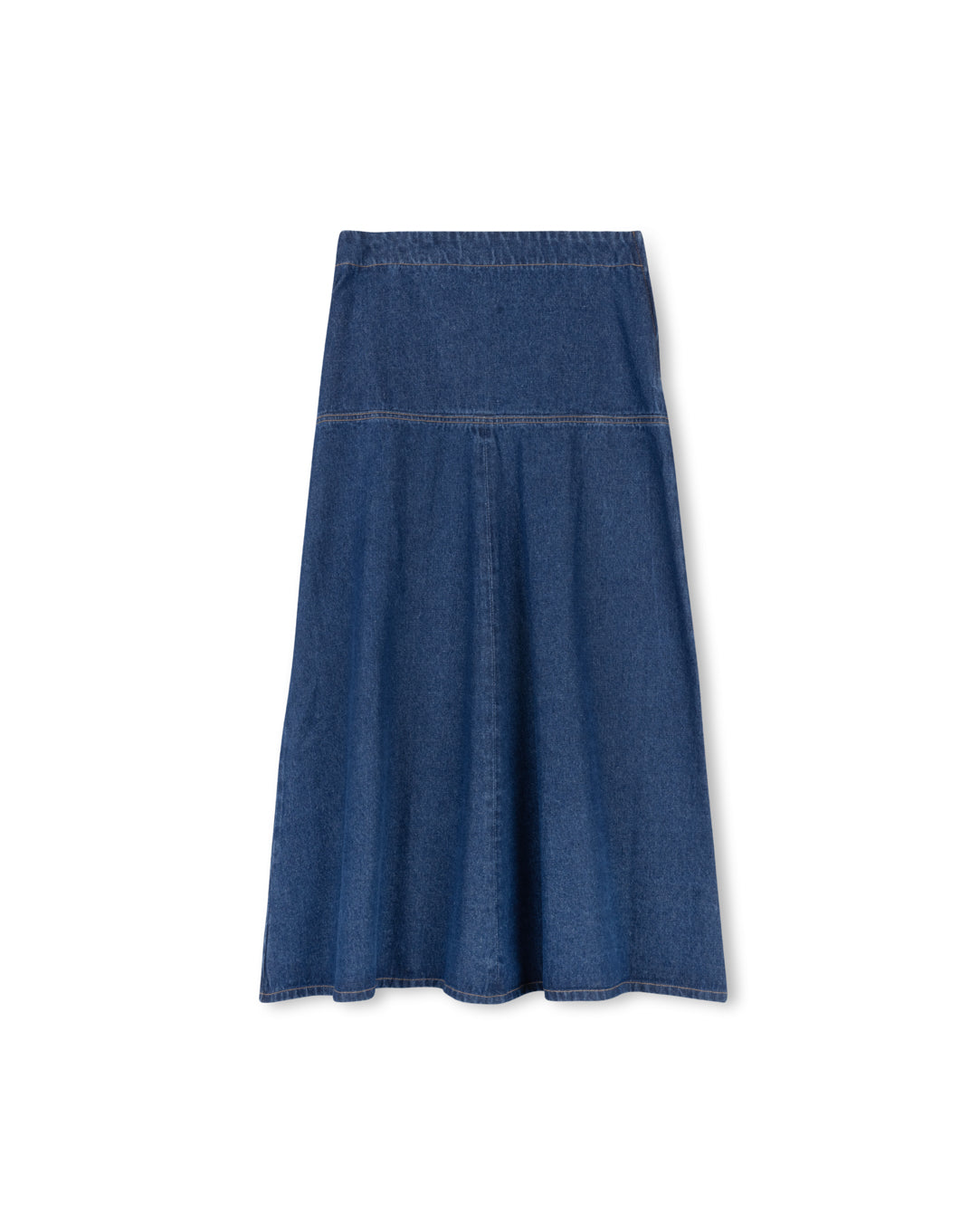 Maxi Paneled Denim Skirt