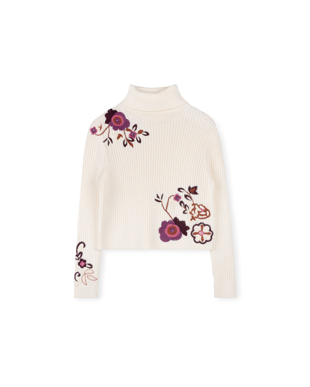 Embroidered Flower Sweater