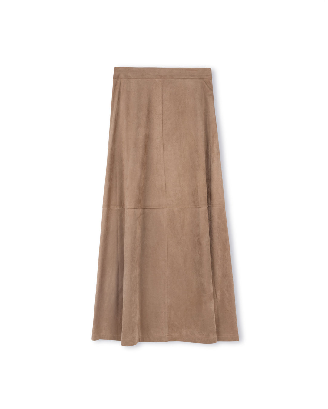 Leather Suede Maxi Skirt