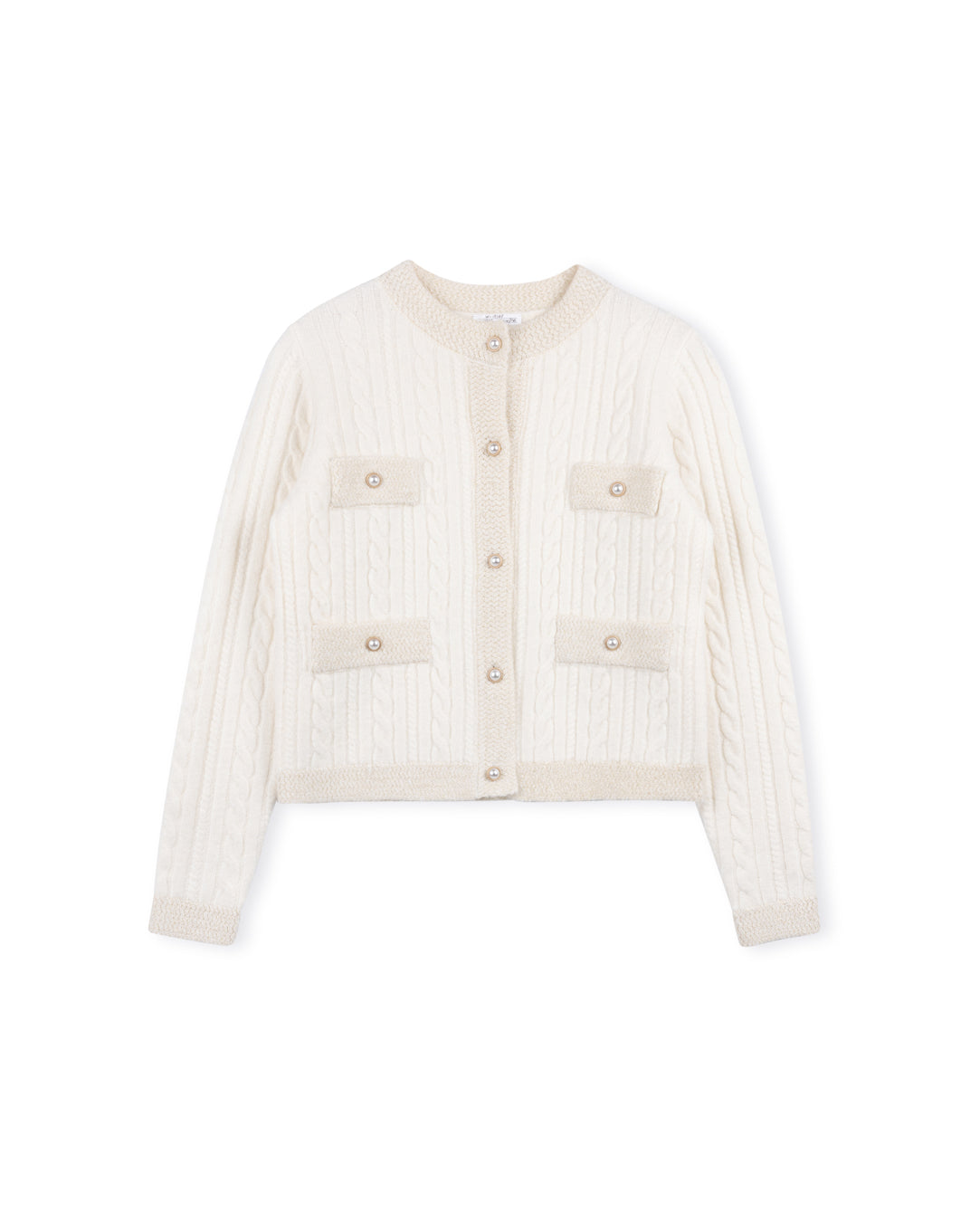 Cable Knit Pocket Detailed Cardigan