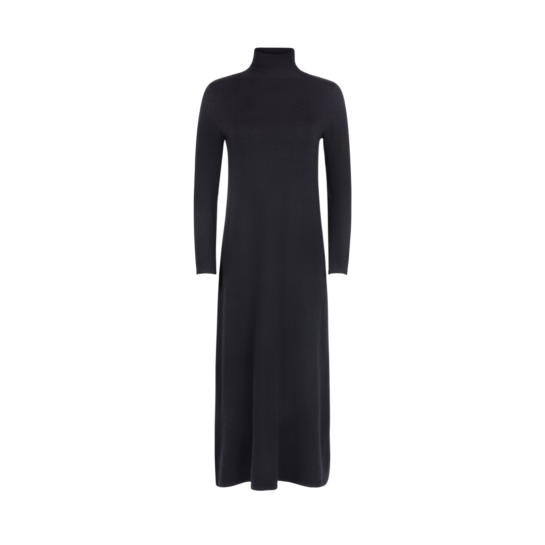 Jersey Midi Roll Neck Dress