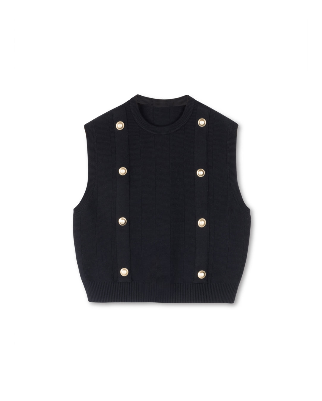 Knit Vest With Metal Buttons