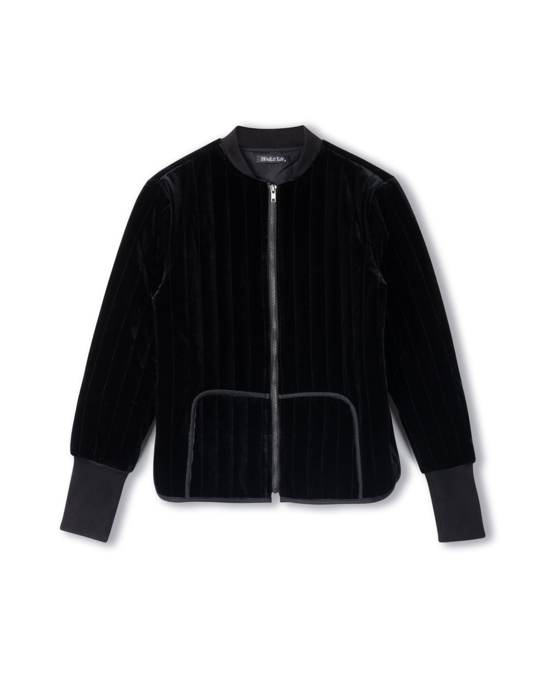 Velour Bomber Jacket