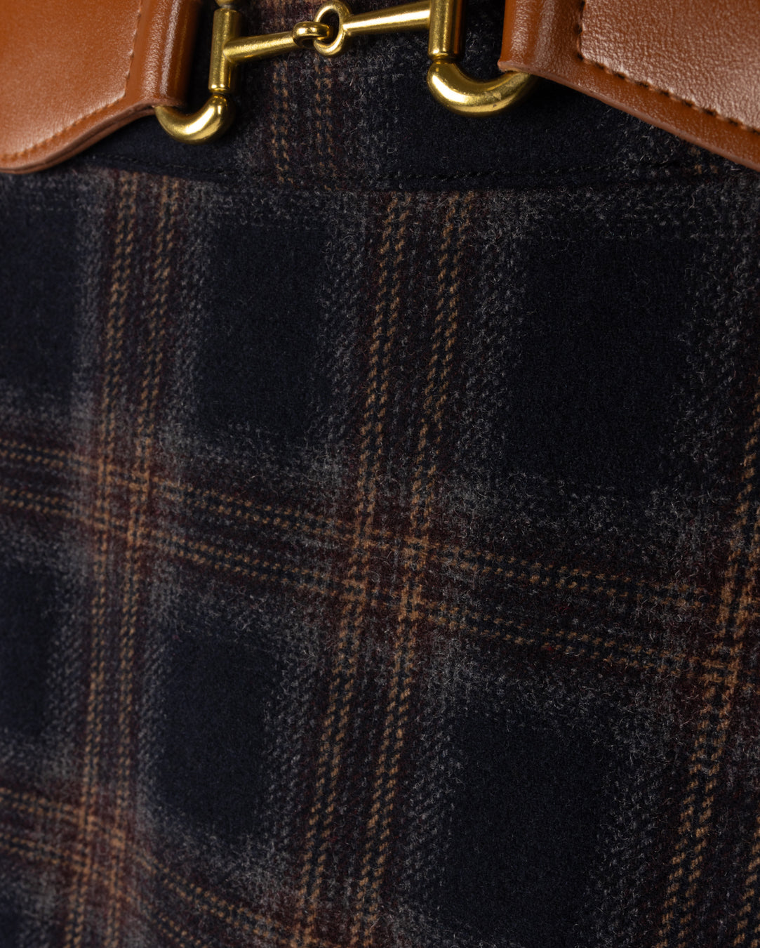 Elastic Band Detailed Plaid Skirt